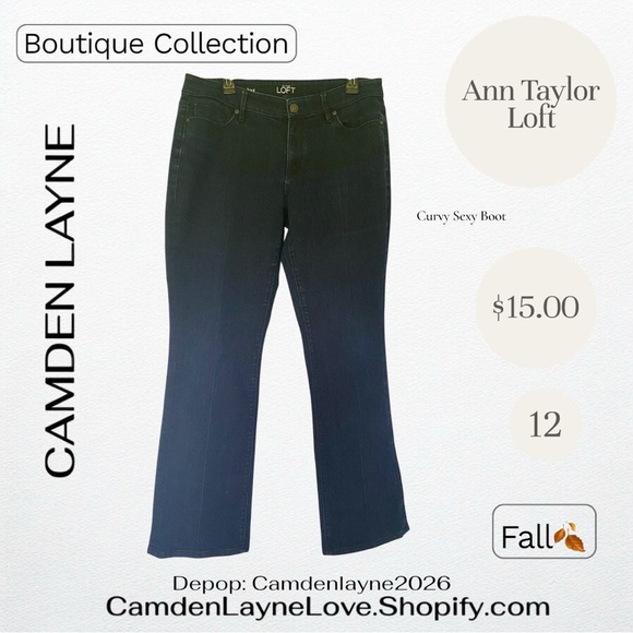 Ann Taylor Denim - Ann Taylor Women's Dark Blue Boot Cut Jeans